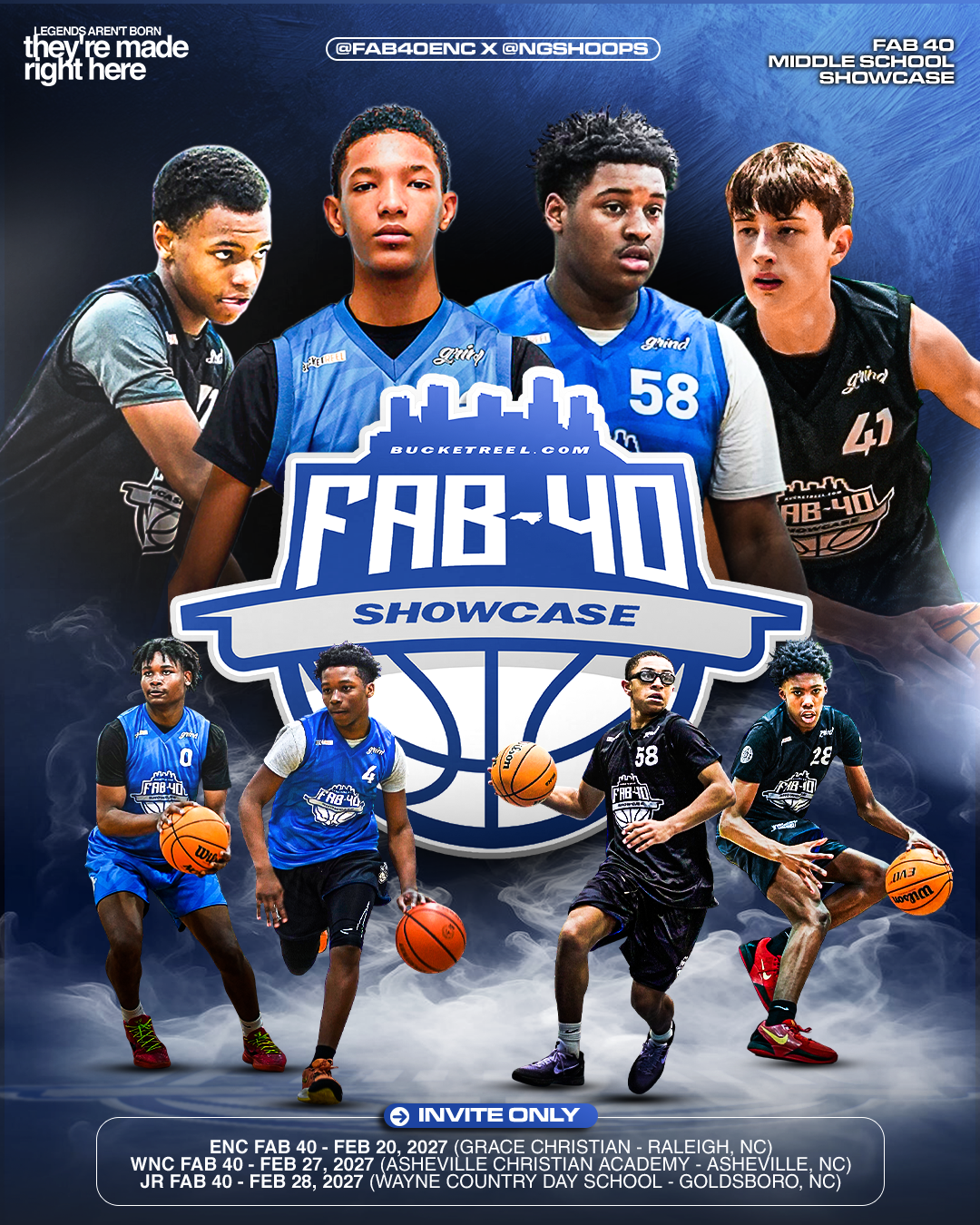 2027 FAB 40 boys showcase flyer