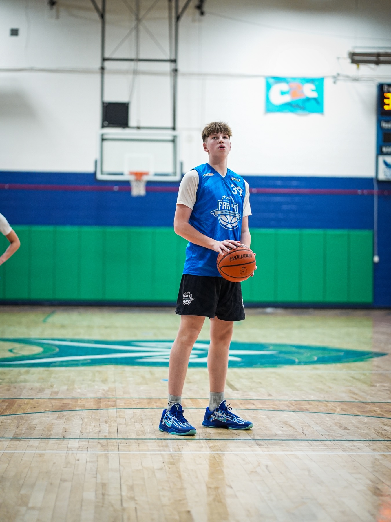 FAB 40 player at the free throw line in 2025